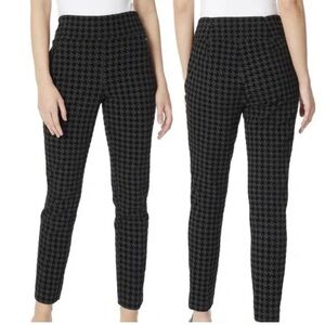 New Anne Klein Houndstooth Black Pant